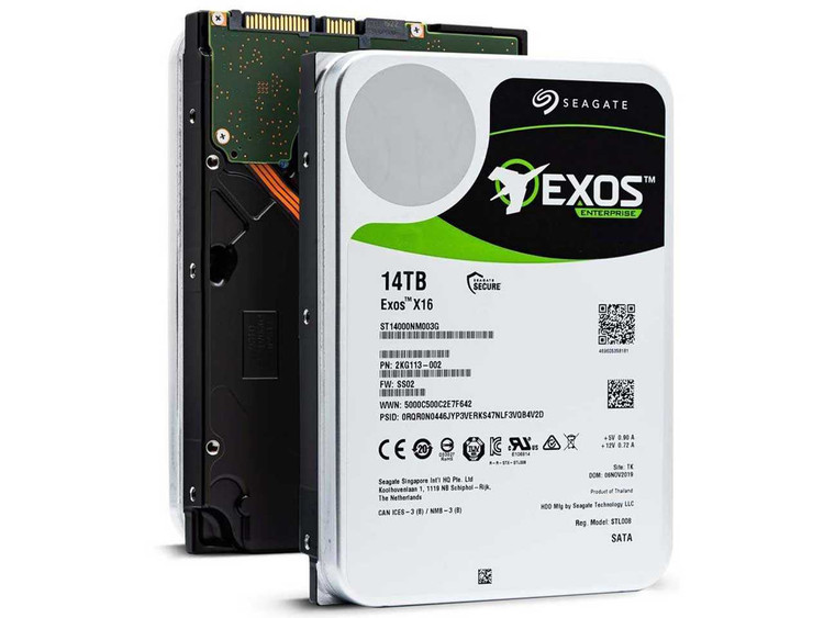 هارد اینترنال سیگیت مدل ST14000NM001G Exos X16 با ظرفیت 14 ترابایت (کارکرده)